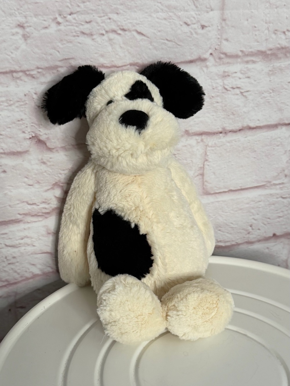 Jellycat Cream and Black Plush Dog Toy Puppy